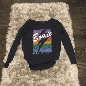 Black long sleeve Bowie shirt